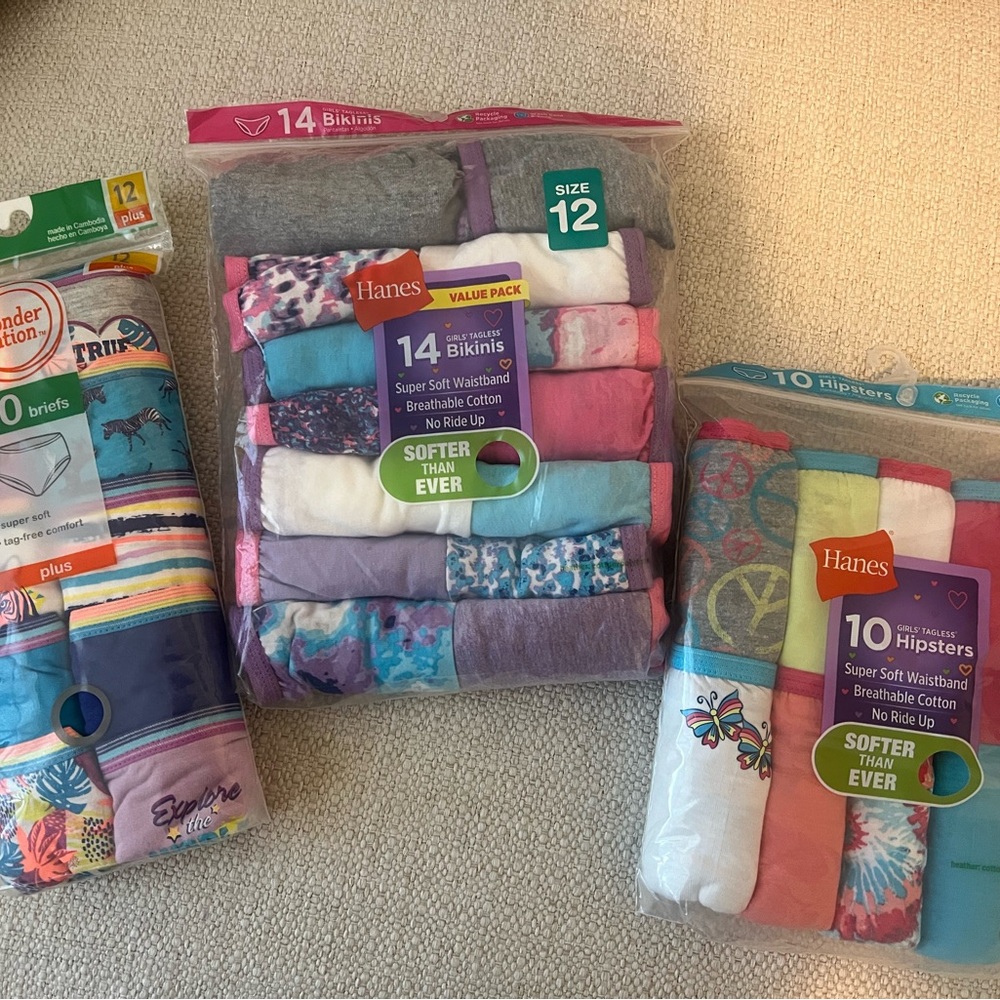 New Little Girls Underwear Size 12